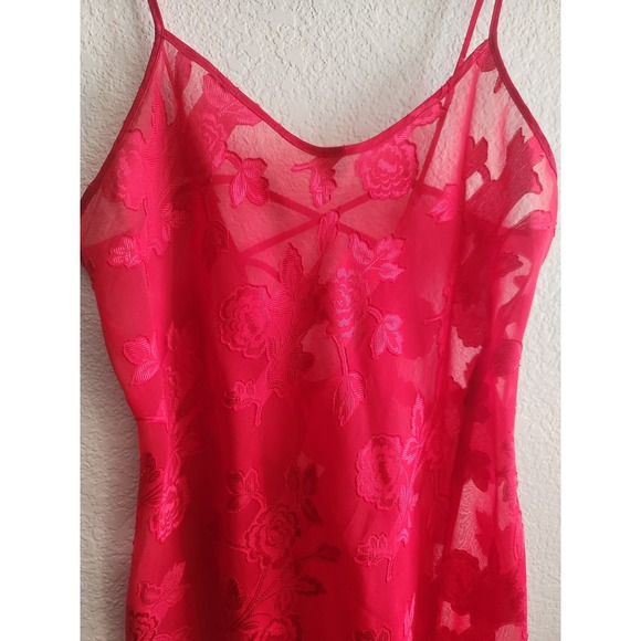 Y2k Secret Treasures Women's Sexy Lace Floral Night Slip Lg - Picture 2 of 9